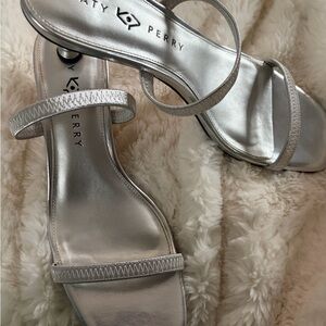 Katy Perry Collections Metallic Silver Sandals